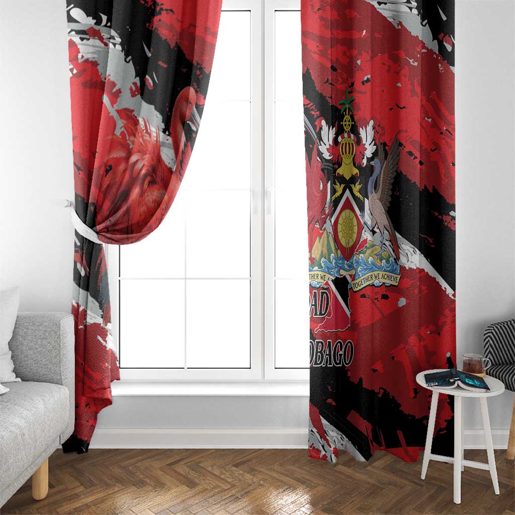 Trinidad And Tobago Scarlet Ibis Window Curtain Special Stylized - Wonder Print Shop