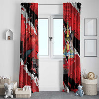 Trinidad And Tobago Scarlet Ibis Window Curtain Special Stylized - Wonder Print Shop