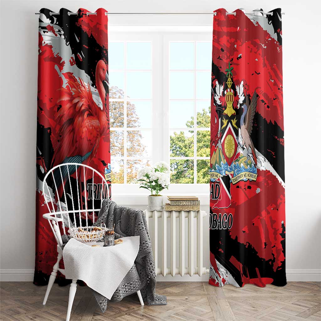 Trinidad And Tobago Scarlet Ibis Window Curtain Special Stylized - Wonder Print Shop