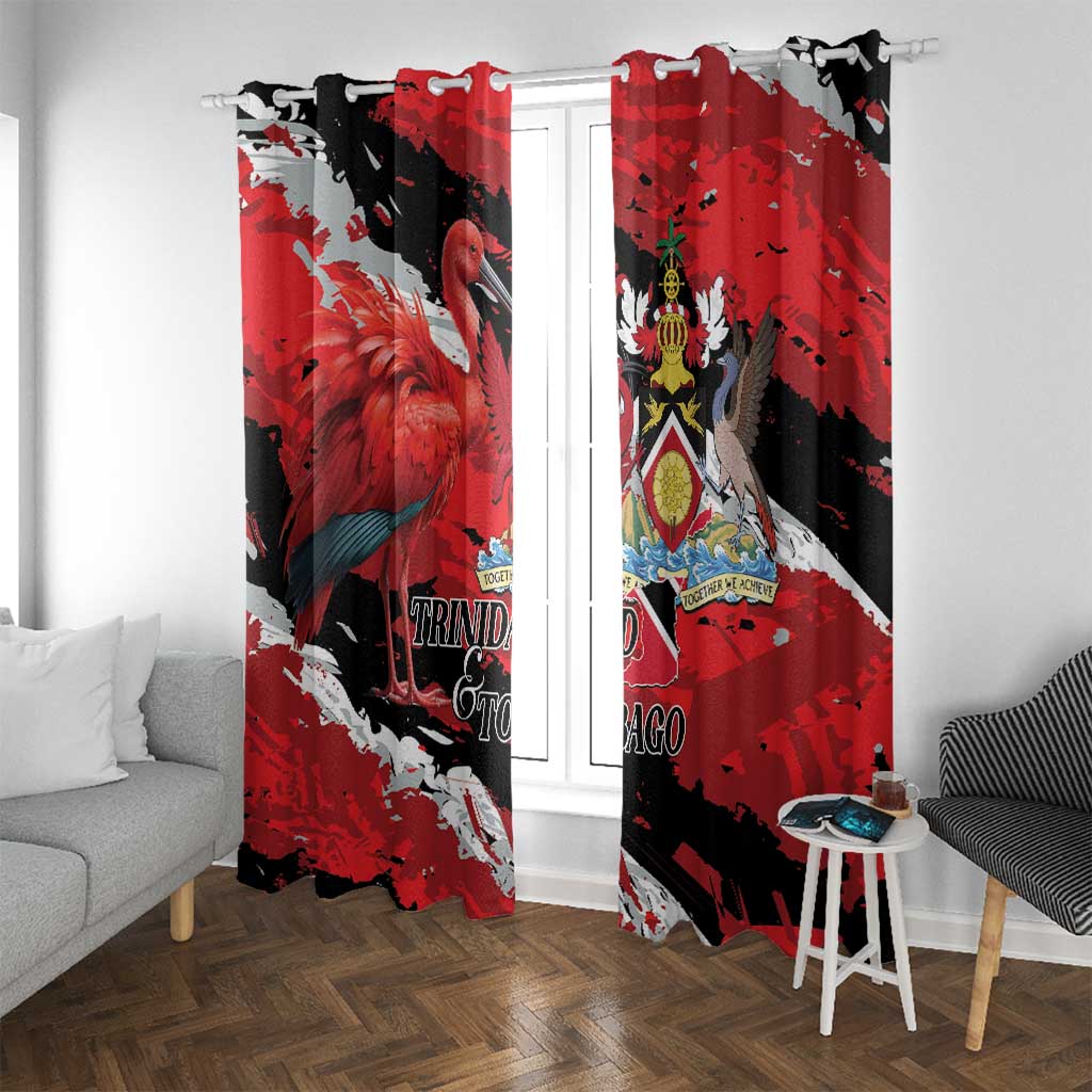 Trinidad And Tobago Scarlet Ibis Window Curtain Special Stylized - Wonder Print Shop