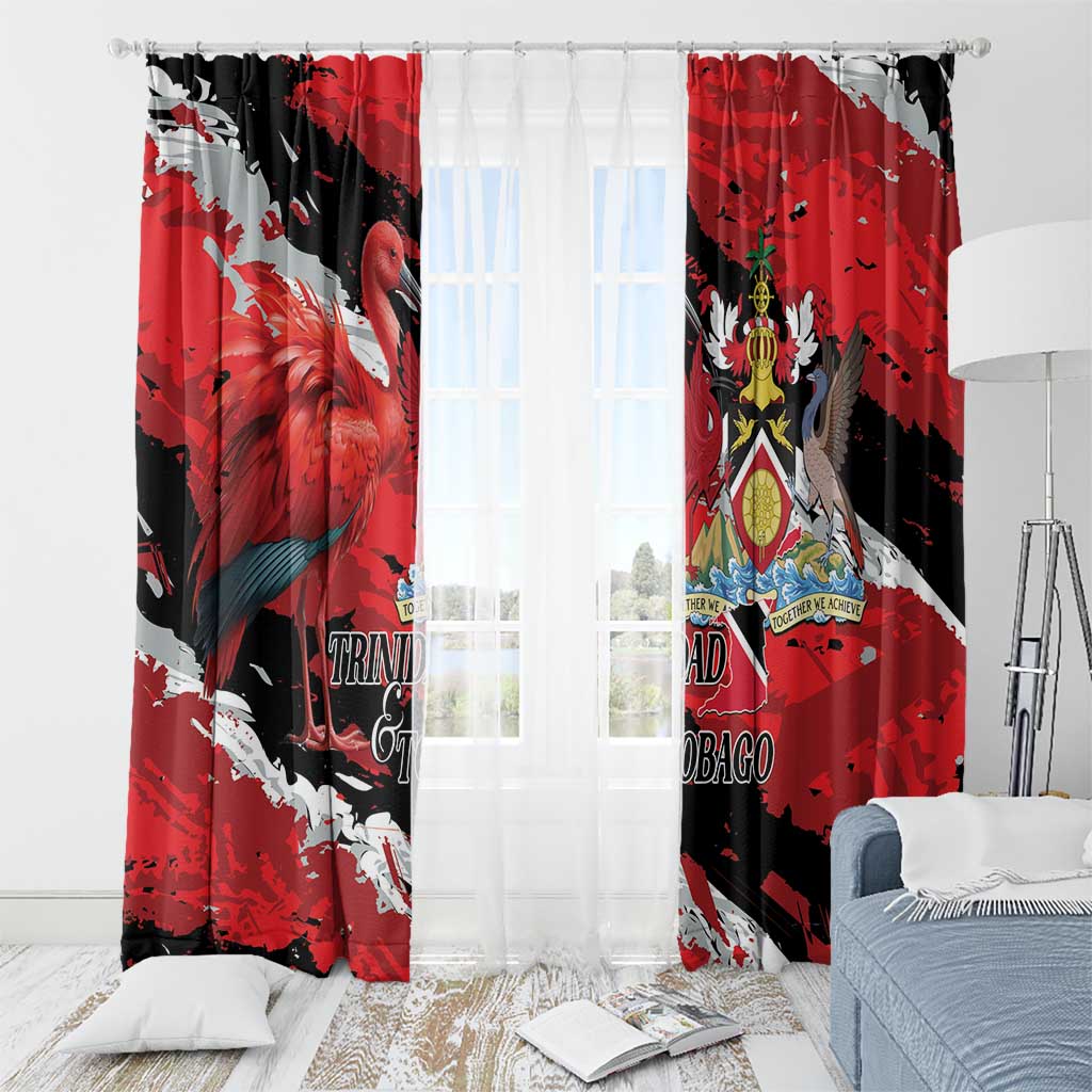 Trinidad And Tobago Scarlet Ibis Window Curtain Special Stylized - Wonder Print Shop
