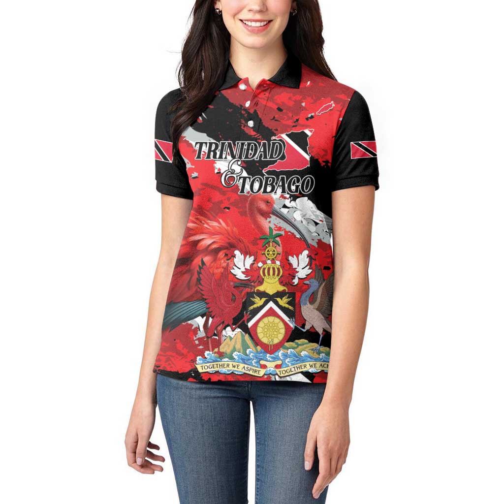 Personalized Trinidad And Tobago Scarlet Ibis Women Polo Shirt Special Stylized - Wonder Print Shop