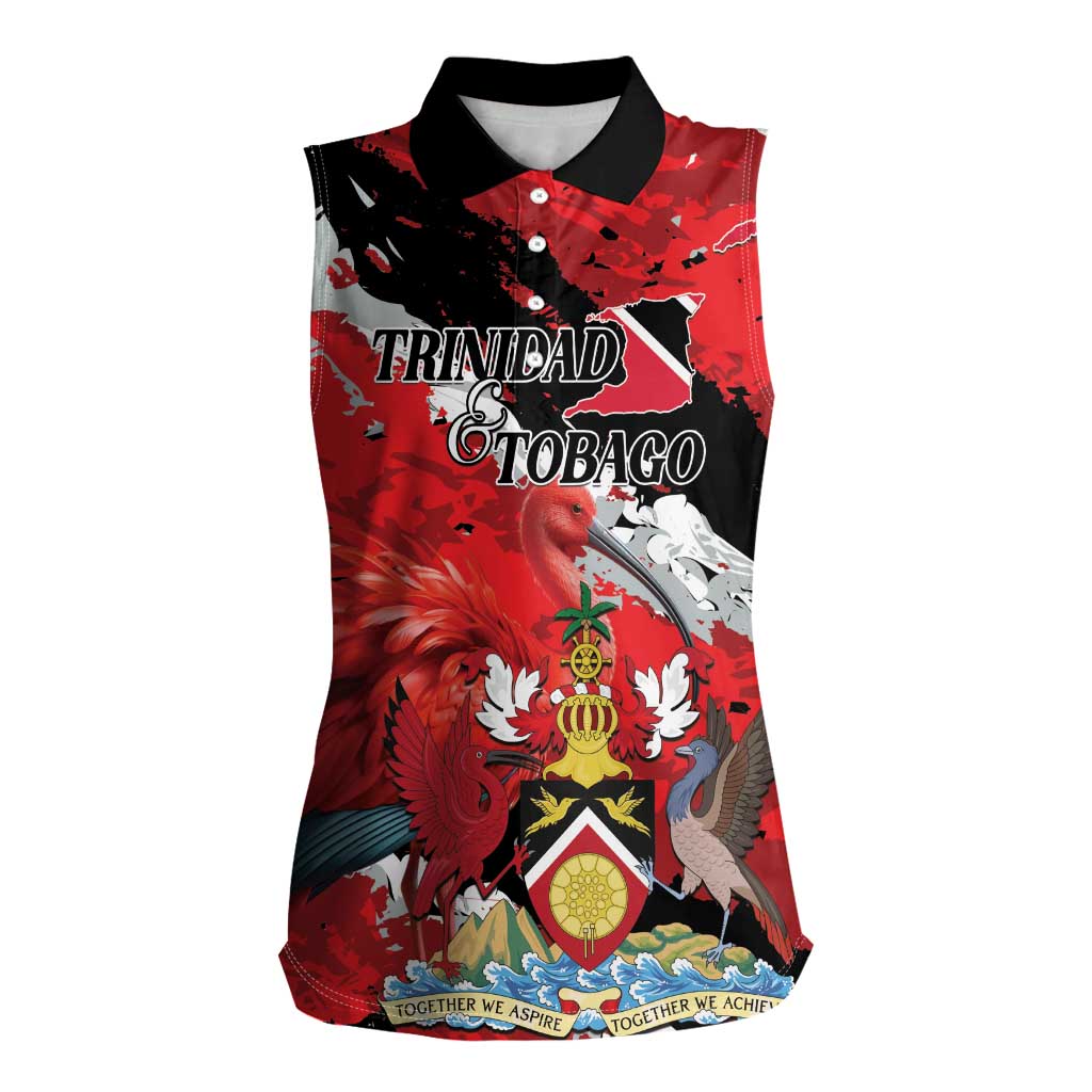 Personalized Trinidad And Tobago Scarlet Ibis Women Sleeveless Polo Shirt Special Stylized - Wonder Print Shop