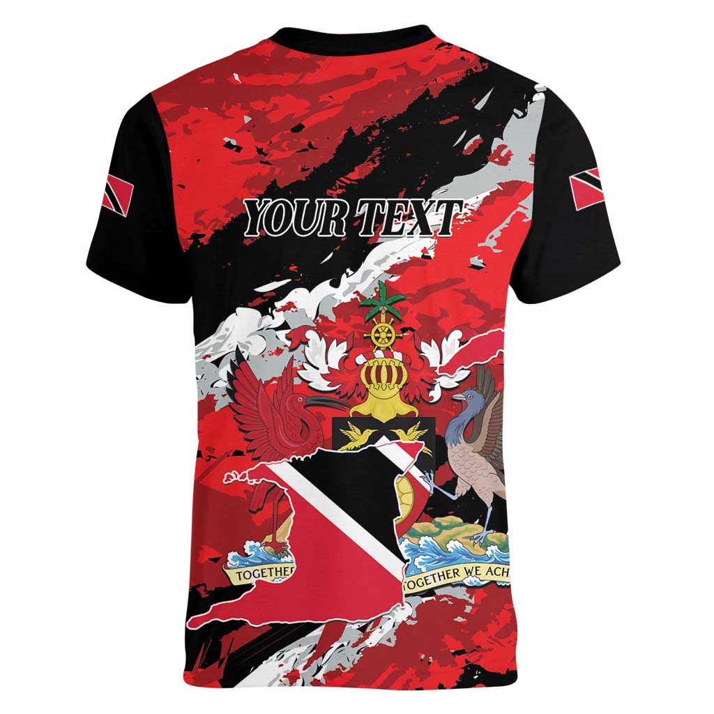 Personalized Trinidad And Tobago Scarlet Ibis Women V-Neck T-Shirt Special Stylized - Wonder Print Shop