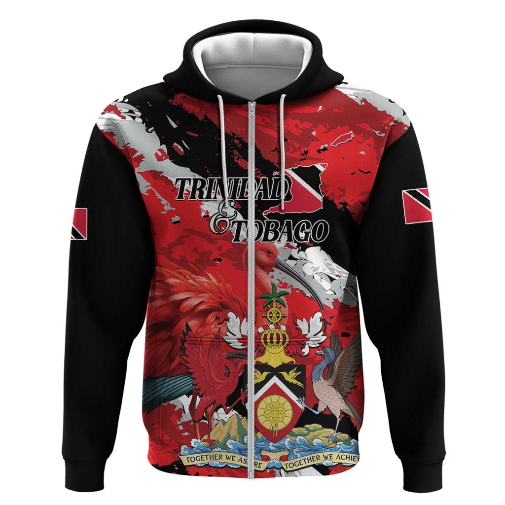 Personalized Trinidad And Tobago Scarlet Ibis Zip Hoodie Special Stylized - Wonder Print Shop