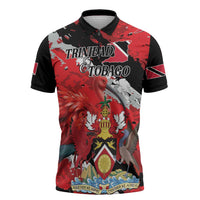 Personalized Trinidad And Tobago Scarlet Ibis Zipper Polo Shirt Special Stylized - Wonder Print Shop