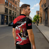 Personalized Trinidad And Tobago Scarlet Ibis Zipper Polo Shirt Special Stylized - Wonder Print Shop