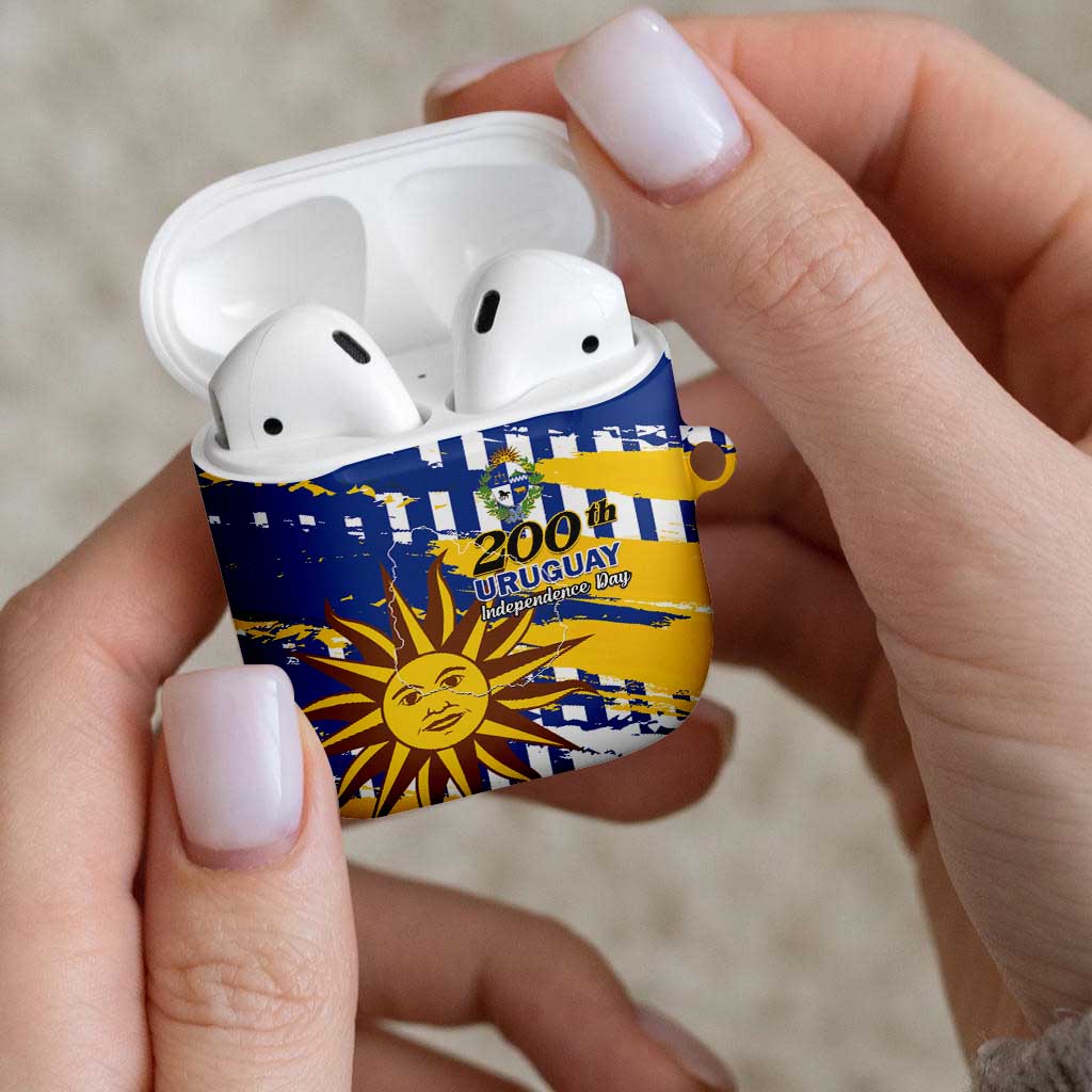 Uruguay 200th Independence Day AirPods Case Sol de Mayo Grunge Stylized - Wonder Print Shop