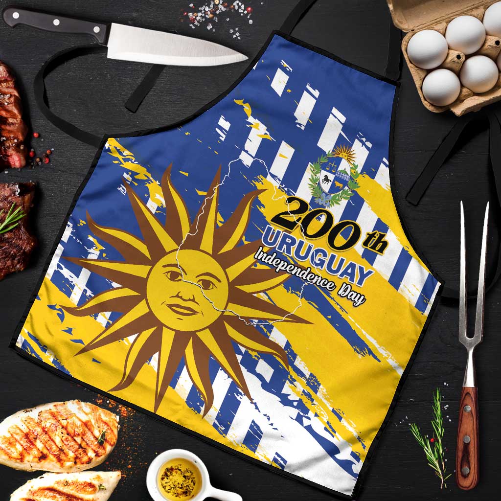 Uruguay 200th Independence Day Apron Sol de Mayo Grunge Stylized - Wonder Print Shop