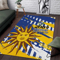 Uruguay 200th Independence Day Area Rug Sol de Mayo Grunge Stylized - Wonder Print Shop