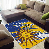 Uruguay 200th Independence Day Area Rug Sol de Mayo Grunge Stylized - Wonder Print Shop