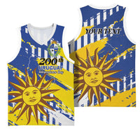 Personalized Uruguay 200th Independence Day Basketball Jersey Sol de Mayo Grunge Stylized - Wonder Print Shop
