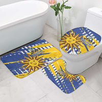 Uruguay 200th Independence Day Bathroom Set Sol de Mayo Grunge Stylized - Wonder Print Shop