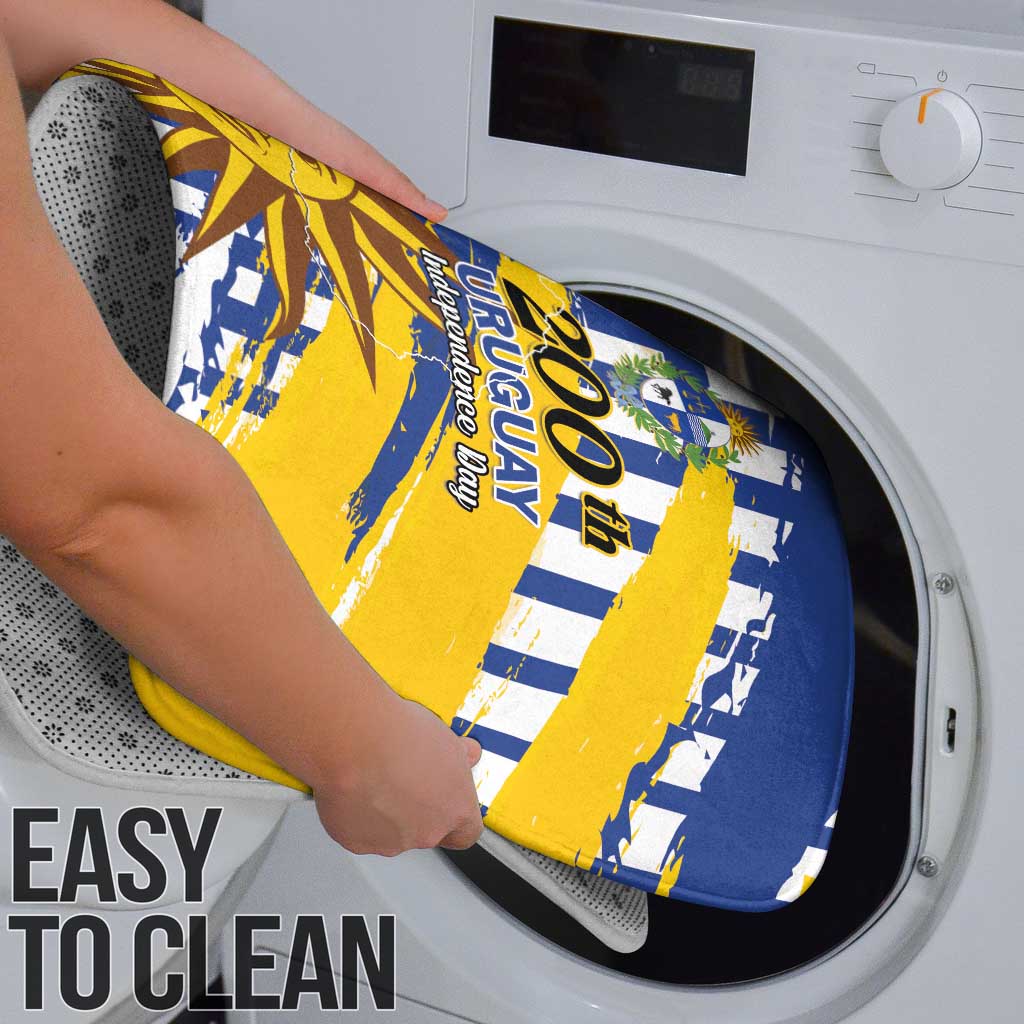 Uruguay 200th Independence Day Bathroom Set Sol de Mayo Grunge Stylized - Wonder Print Shop