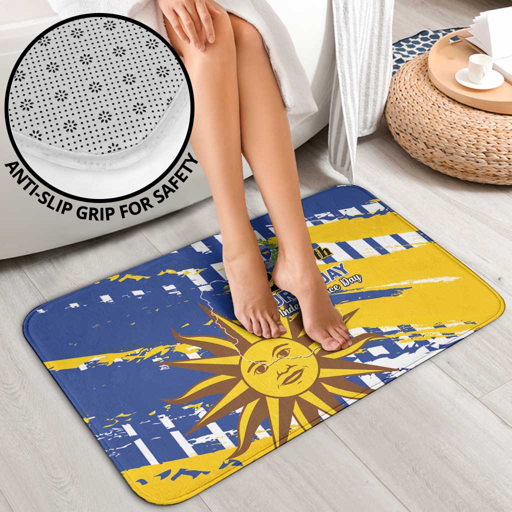 Uruguay 200th Independence Day Bathroom Set Sol de Mayo Grunge Stylized - Wonder Print Shop