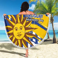 Uruguay 200th Independence Day Beach Blanket Sol de Mayo Grunge Stylized - Wonder Print Shop