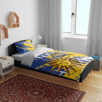 Uruguay 200th Independence Day Bedding Set Sol de Mayo Grunge Stylized - Wonder Print Shop