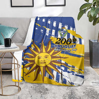 Uruguay 200th Independence Day Blanket Sol de Mayo Grunge Stylized - Wonder Print Shop