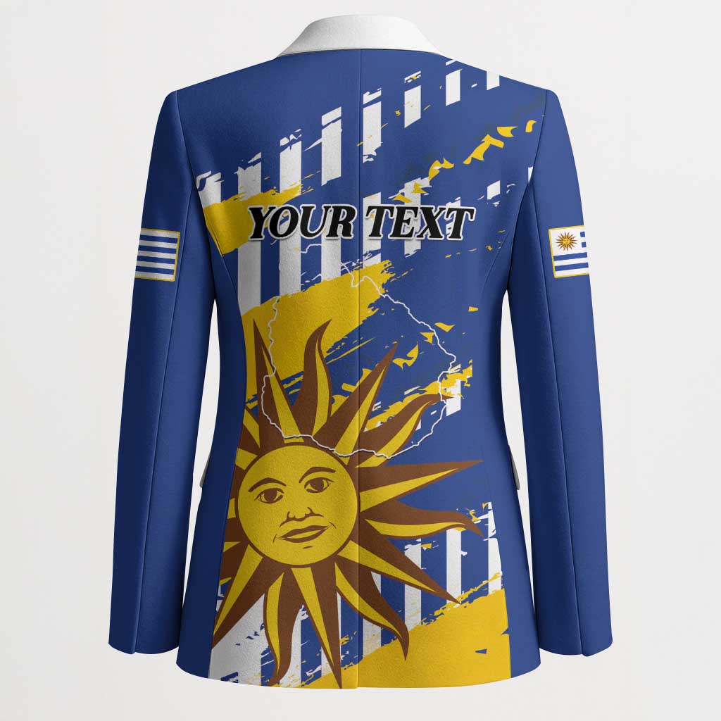 Personalized Uruguay 200th Independence Day Blazer Sol de Mayo Grunge Stylized - Wonder Print Shop