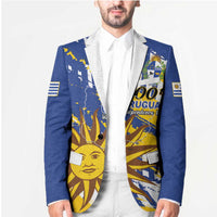 Personalized Uruguay 200th Independence Day Blazer Sol de Mayo Grunge Stylized - Wonder Print Shop