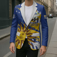 Personalized Uruguay 200th Independence Day Blazer Sol de Mayo Grunge Stylized - Wonder Print Shop