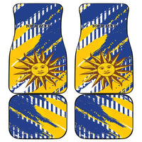 Uruguay 200th Independence Day Car Mats Sol de Mayo Grunge Stylized - Wonder Print Shop