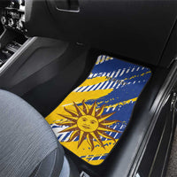 Uruguay 200th Independence Day Car Mats Sol de Mayo Grunge Stylized - Wonder Print Shop