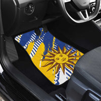 Uruguay 200th Independence Day Car Mats Sol de Mayo Grunge Stylized - Wonder Print Shop