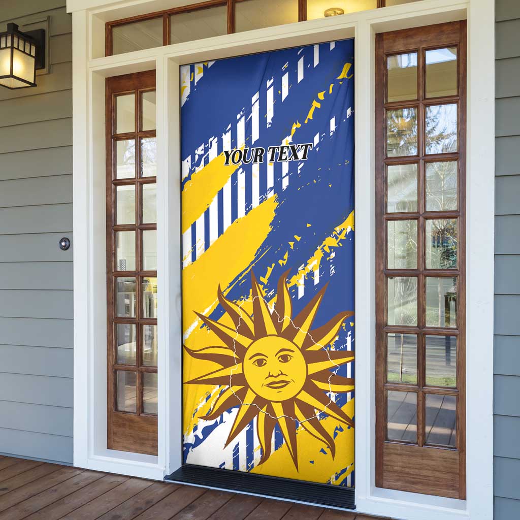 Personalized Uruguay 200th Independence Day Door Cover Sol de Mayo Grunge Stylized - Wonder Print Shop