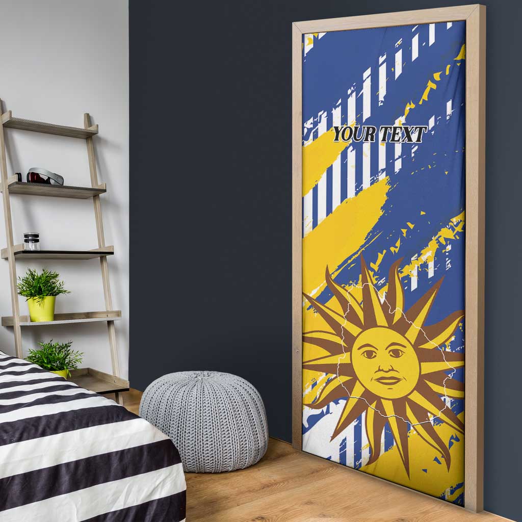 Personalized Uruguay 200th Independence Day Door Cover Sol de Mayo Grunge Stylized - Wonder Print Shop
