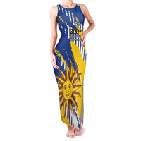 Personalized Uruguay 200th Independence Day Family Matching Tank Maxi Dress and Hawaiian Shirt Sol de Mayo Grunge Stylized - Wonder Print Shop