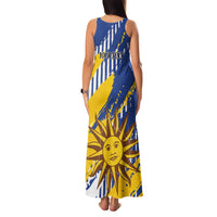 Personalized Uruguay 200th Independence Day Family Matching Tank Maxi Dress and Hawaiian Shirt Sol de Mayo Grunge Stylized - Wonder Print Shop