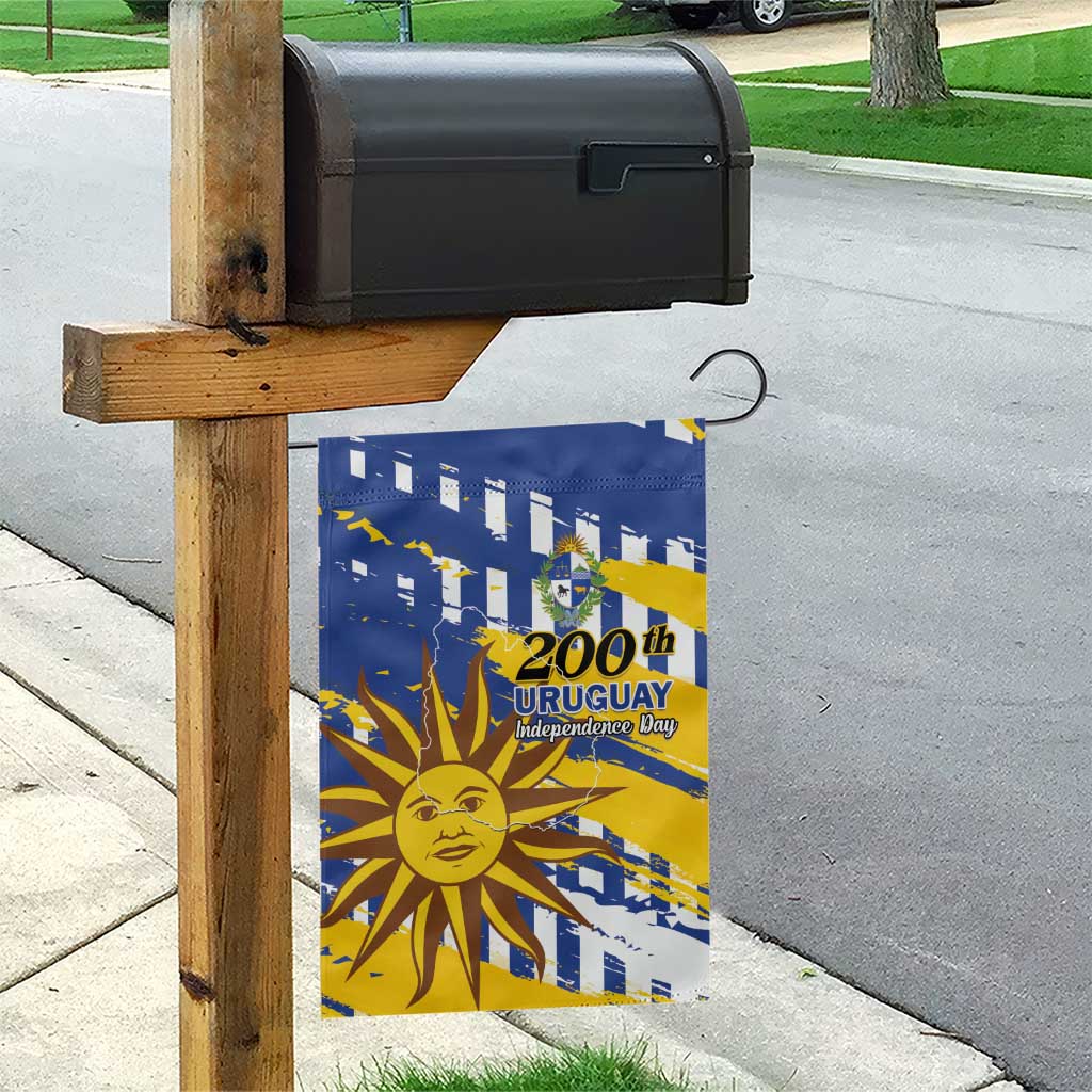 Uruguay 200th Independence Day Garden Flag Sol de Mayo Grunge Stylized - Wonder Print Shop