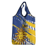 Uruguay 200th Independence Day Grocery Bag Sol de Mayo Grunge Stylized - Wonder Print Shop