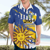 Personalized Uruguay 200th Independence Day Hawaiian Shirt Sol de Mayo Grunge Stylized - Wonder Print Shop