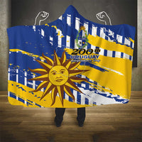 Uruguay 200th Independence Day Hooded Blanket Sol de Mayo Grunge Stylized - Wonder Print Shop