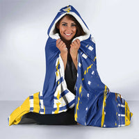 Uruguay 200th Independence Day Hooded Blanket Sol de Mayo Grunge Stylized - Wonder Print Shop