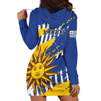 Personalized Uruguay 200th Independence Day Hoodie Dress Sol de Mayo Grunge Stylized - Wonder Print Shop