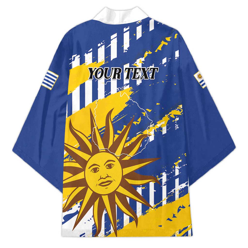 Personalized Uruguay 200th Independence Day Kimono Sol de Mayo Grunge Stylized - Wonder Print Shop