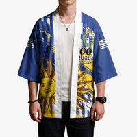 Personalized Uruguay 200th Independence Day Kimono Sol de Mayo Grunge Stylized - Wonder Print Shop