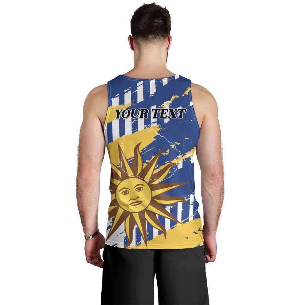 Personalized Uruguay 200th Independence Day Men Tank Top Sol de Mayo Grunge Stylized - Wonder Print Shop