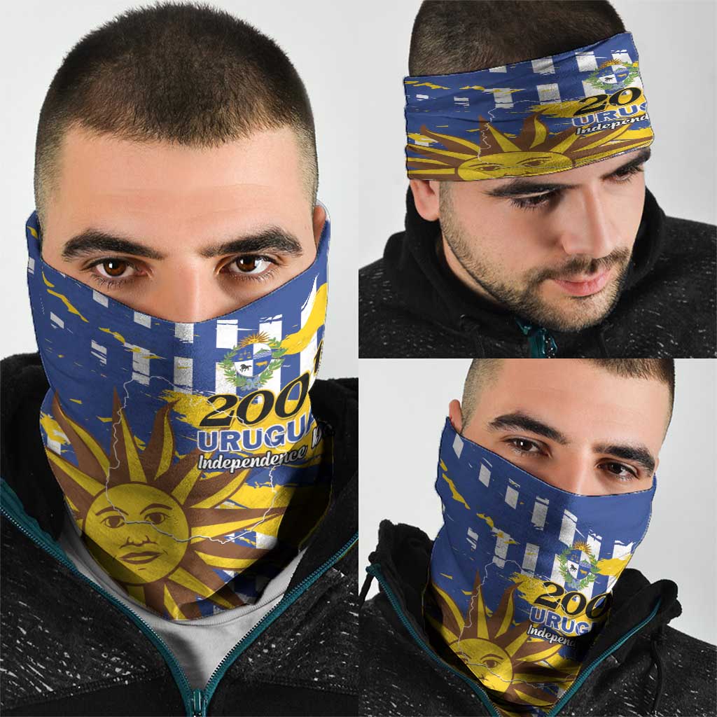 Uruguay 200th Independence Day Neck Gaiter Sol de Mayo Grunge Stylized - Wonder Print Shop