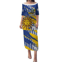 Personalized Uruguay 200th Independence Day Puletasi Sol de Mayo Grunge Stylized - Wonder Print Shop