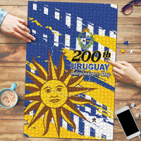 Uruguay 200th Independence Day Puzzle Sol de Mayo Grunge Stylized - Wonder Print Shop