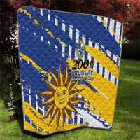 Uruguay 200th Independence Day Quilt Sol de Mayo Grunge Stylized - Wonder Print Shop