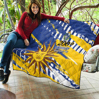 Uruguay 200th Independence Day Quilt Sol de Mayo Grunge Stylized - Wonder Print Shop