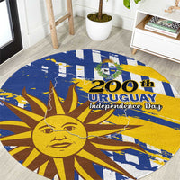 Uruguay 200th Independence Day Round Carpet Sol de Mayo Grunge Stylized - Wonder Print Shop