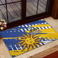 Uruguay 200th Independence Day Rubber Doormat Sol de Mayo Grunge Stylized - Wonder Print Shop