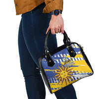 Uruguay 200th Independence Day Shoulder Handbag Sol de Mayo Grunge Stylized - Wonder Print Shop