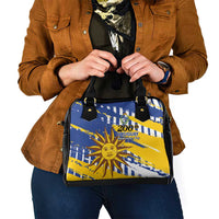 Uruguay 200th Independence Day Shoulder Handbag Sol de Mayo Grunge Stylized - Wonder Print Shop